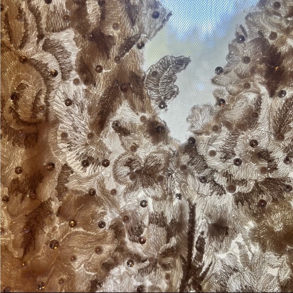 beaded, sheer, low back, wedding or formal gown - Picture 3 of 7